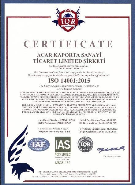ISO 45001 Sertifikası