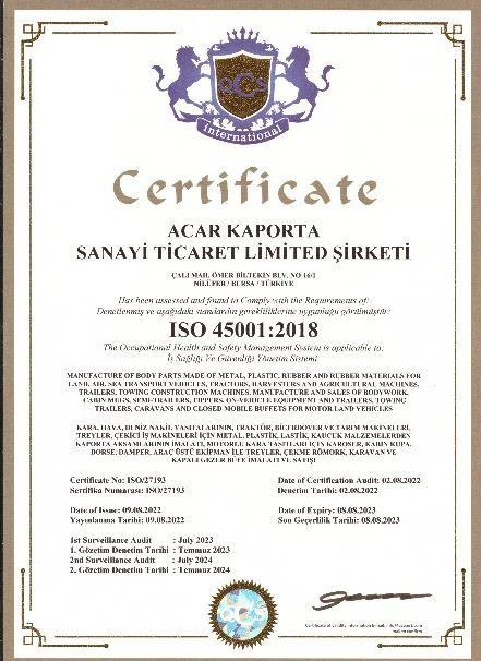 ISO 27001 Sertifikası