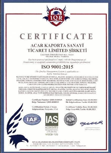 ISO 10002 Sertifikası